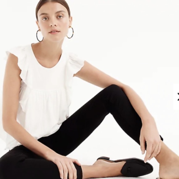 J. Crew Tops - NWT J Crew flutter white jersey top Sz large $68